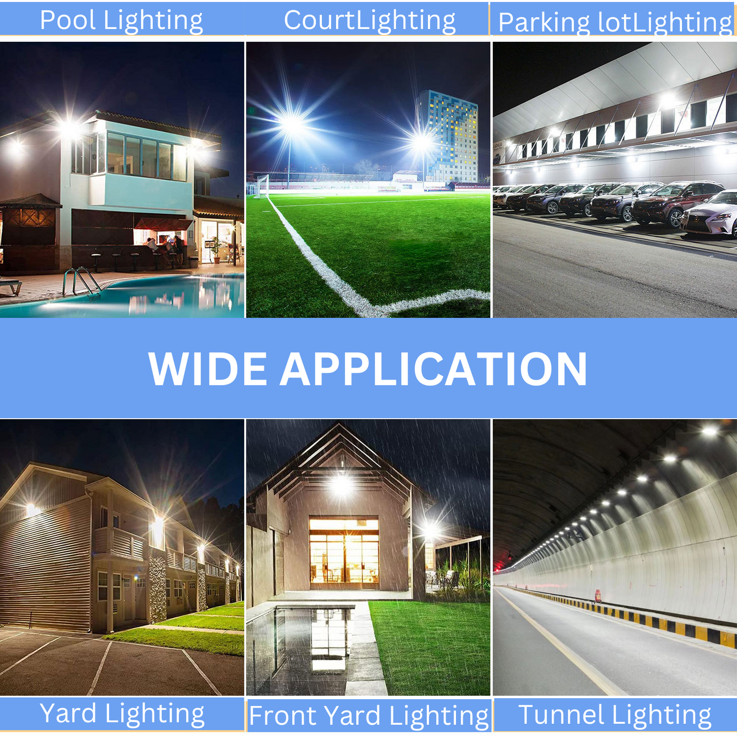 Pro Series 100W LED Flood Light Outdoor IP65 Waterproof 120 Degree Beam Angle 5 Years Warranty