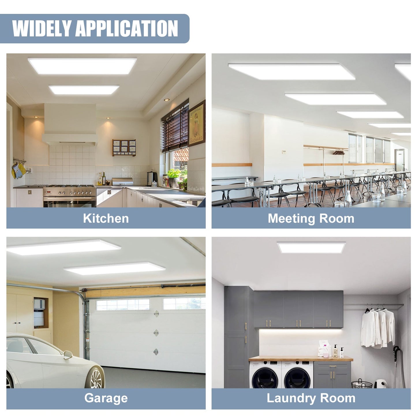 4-Pack LED Flat Panel Ceiling Lights – 5WATT, 5CCT Selectable, Dimmable, 120-277V – DLC, ETL, FCC Certified