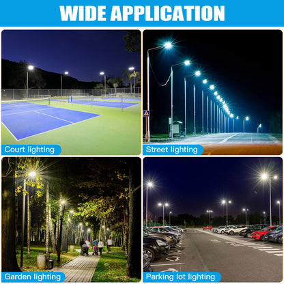 Pro Series A 150W LED Parking Lot Lights 5000K IP65 LED Shoebox Pole Lights For Driveway Tennis Court Slip Fitter