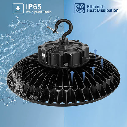 SHL  300W LED High Bay Light 48000LM (1500W HID/HPS Equiv)5000K Dimmable IP65 Commercial Warehouse Lighting Fixture
