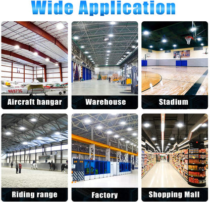 SHL  300W LED High Bay Light 48000LM (1500W HID/HPS Equiv)5000K Dimmable IP65 Commercial Warehouse Lighting Fixture