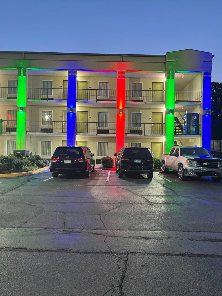 72W LED Outdoor Up and Down Light – RGB Colors (Red, Green, Blue, White, Yellow) – Wall Mount Fixture