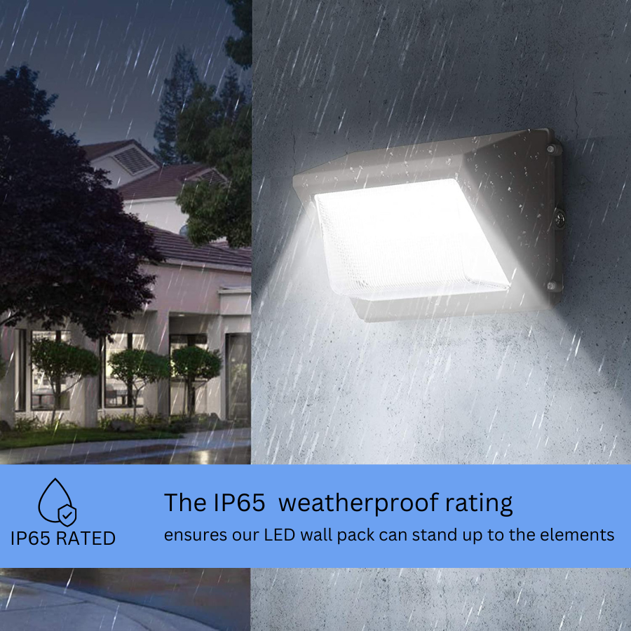 SHL 120W LED Wall Pack Light With Photocell 120-277V 5000K 15600LM IP65 Wallpack Glass Cover