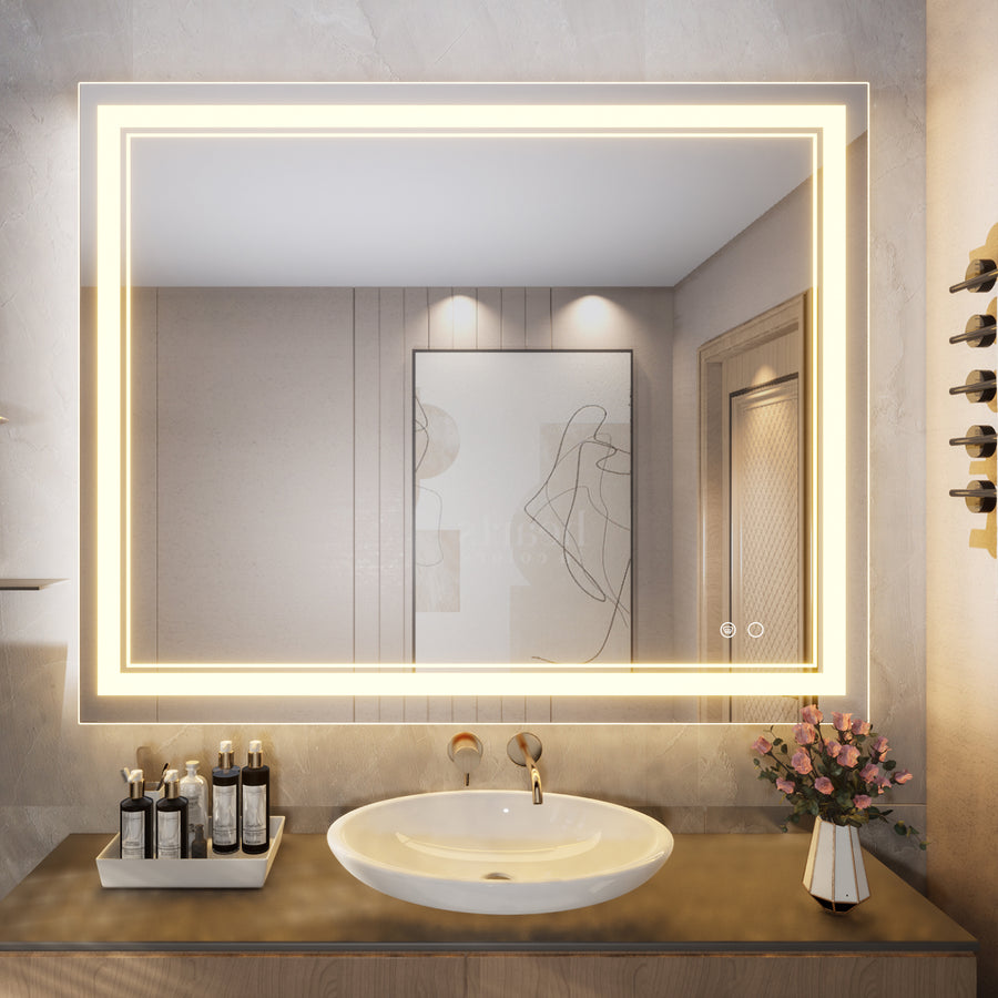 SHL Series  ETL Certificated 3-Color Frontlit LED Bathroom Mirror