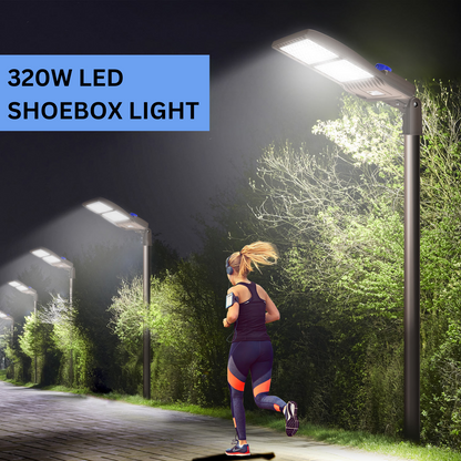 Pro Series Plus 320W LED Parking Lot Light 44800LM UL DLC 5000K IP65 Outdoor Commercial Street Area Lighting