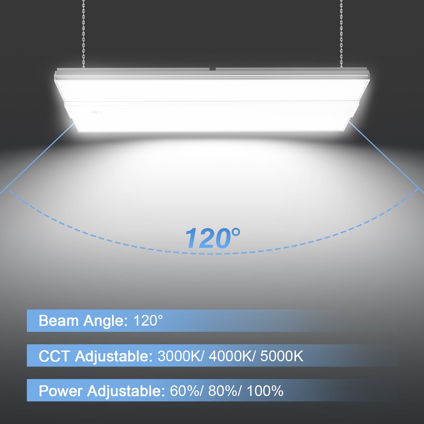 SHL 200W LED Linear High Bay Light Adjustable CCT and wattage 100~277V input voltage