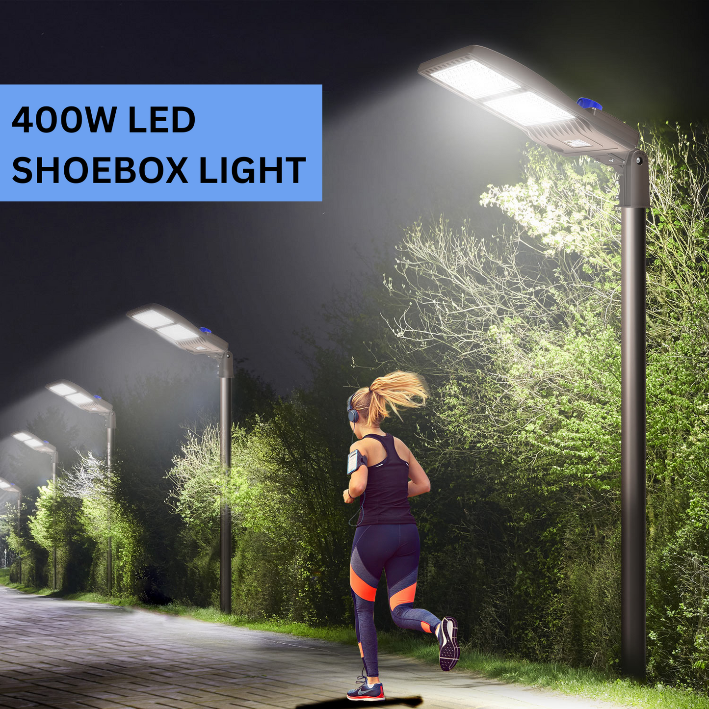 Pro Series Plus 400W LED Parking Lot Light 56000LM UL DLC 5000K IP65 Outdoor Commercial Street Area Lighting