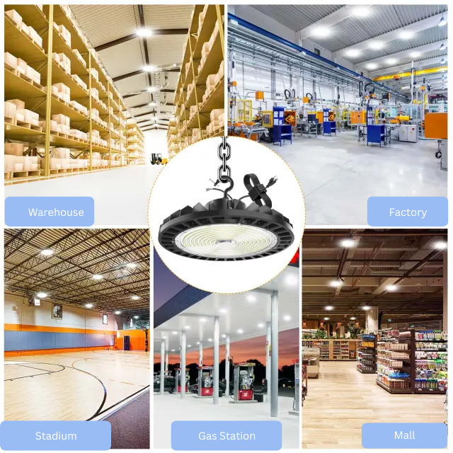 SHL 200W LED UFO High Bay Light – 30,000 Lumens | IP65 | 5700K | 100-277VAC | 120° Beam Angle