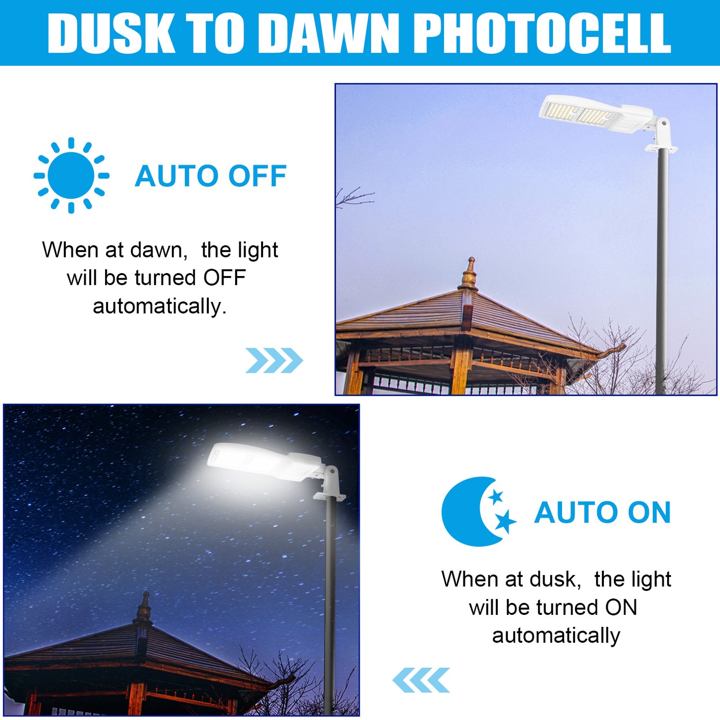 Pro Series A 400W LED Parking Lot Light 56000LM UL DLC 5000K IP65 Outdoor Commercial Street Light