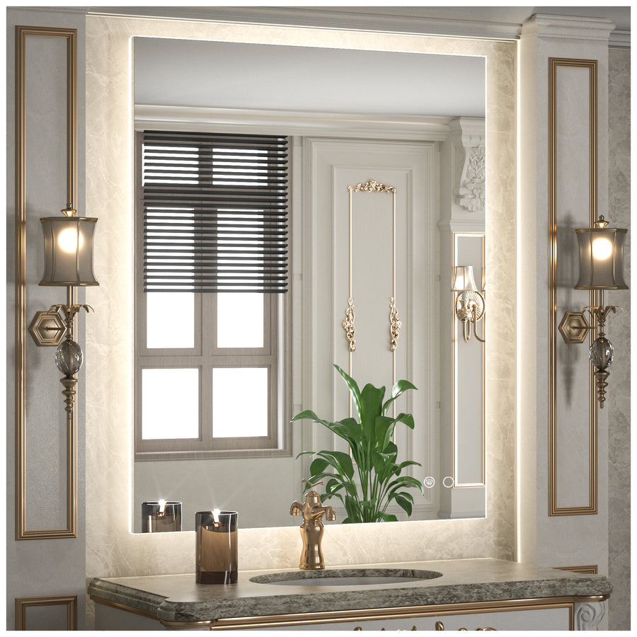 SHL ETL Certificated 3-Color Backlit LED Bathroom Mirror