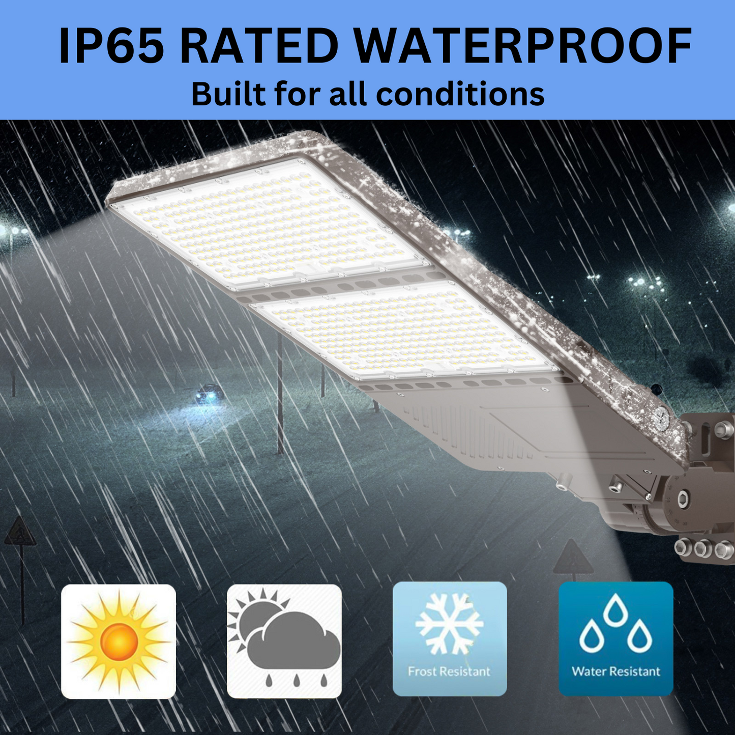 Pro Series 240W LED Parking Lot Lights 33600LM-1000W MH/HID Replacement 5000K IP65 LED Shoebox Pole Lights For Driveway Tennis Court Slip Fitter