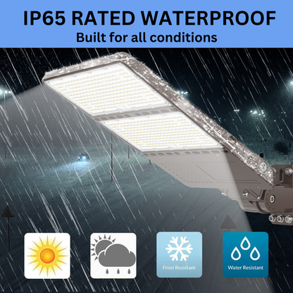 Pro Series 240W LED Parking Lot Lights 33600LM-1000W MH/HID Replacement 5000K IP65 LED Shoebox Pole Lights For Driveway Tennis Court Slip Fitter