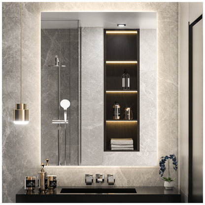 SHL ETL Certificated 3-Color Backlit LED Bathroom Mirror