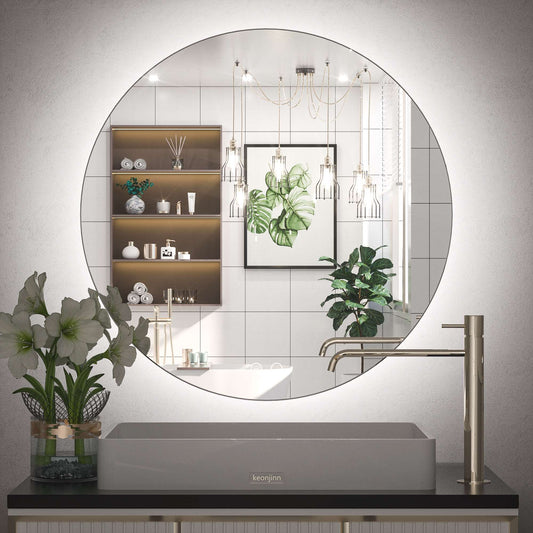 SHL ETL Certificated Backlit Round LED Bathroom Mirror