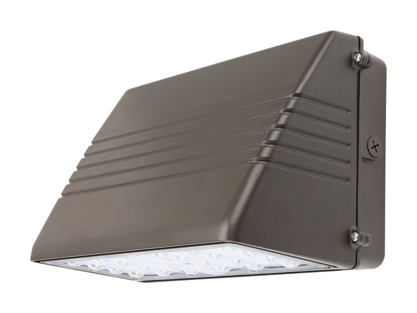 SHL 125W LED Full Cutoff Wall Pack Light With Photocell 120-277V 4Power 3CCT Tunable 18000LM IP65 Wallpack Glass Cover