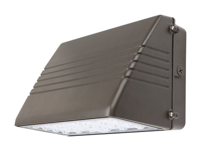 SHL 125W LED Full Cutoff Wall Pack Light With Photocell 120-277V 4Power 3CCT Tunable 18000LM IP65 Wallpack Glass Cover