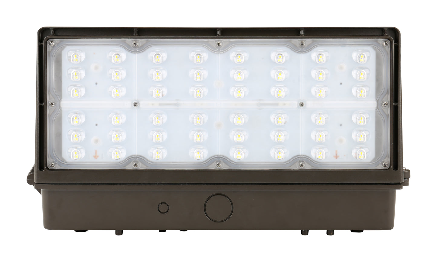 SHL 70W LED Full Cutoff Wall Pack Light With Photocell 120-277V 4Power 3CCT Tunable 10200LM IP65 Wallpack Glass Cover