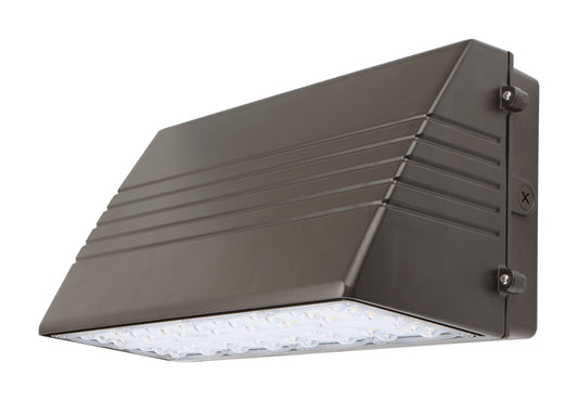 SHL 70W LED Full Cutoff Wall Pack Light With Photocell 120-277V 4Power 3CCT Tunable 10200LM IP65 Wallpack Glass Cover