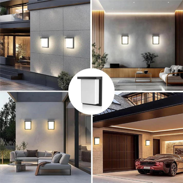 LED Outdoor Wall Sconce – 12W/14W/16W – CCT Selectable (3000K/4000K/5000K) – Oil Rubbed Bronze Finish