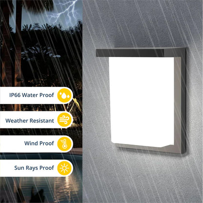 LED Outdoor Wall Sconce – 12W/14W/16W – CCT Selectable (3000K/4000K/5000K) – Oil Rubbed Bronze Finish