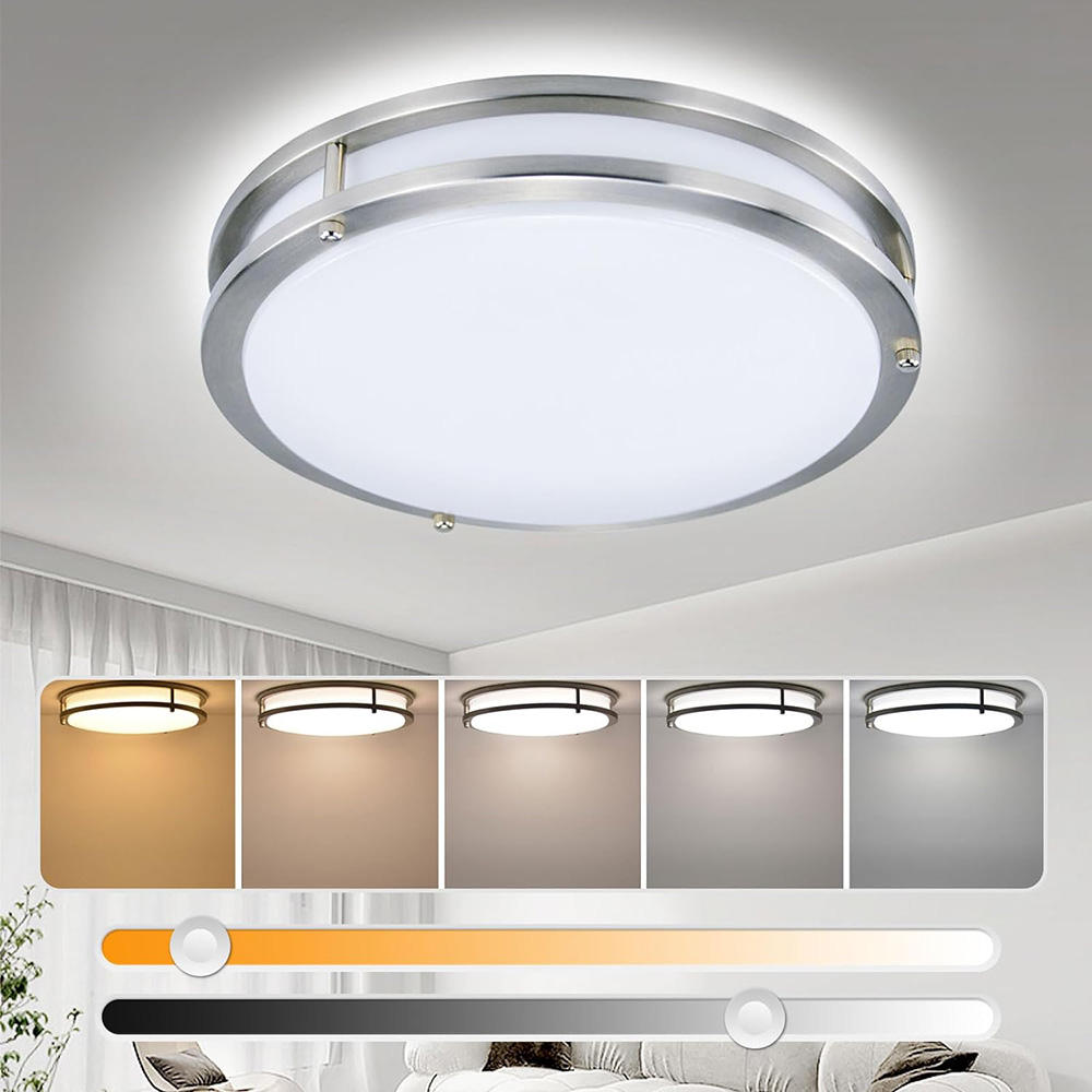 12" LED Ceiling Light | Flush Mount |5CCT Adjustable | IP44 Rated | States Hospitality