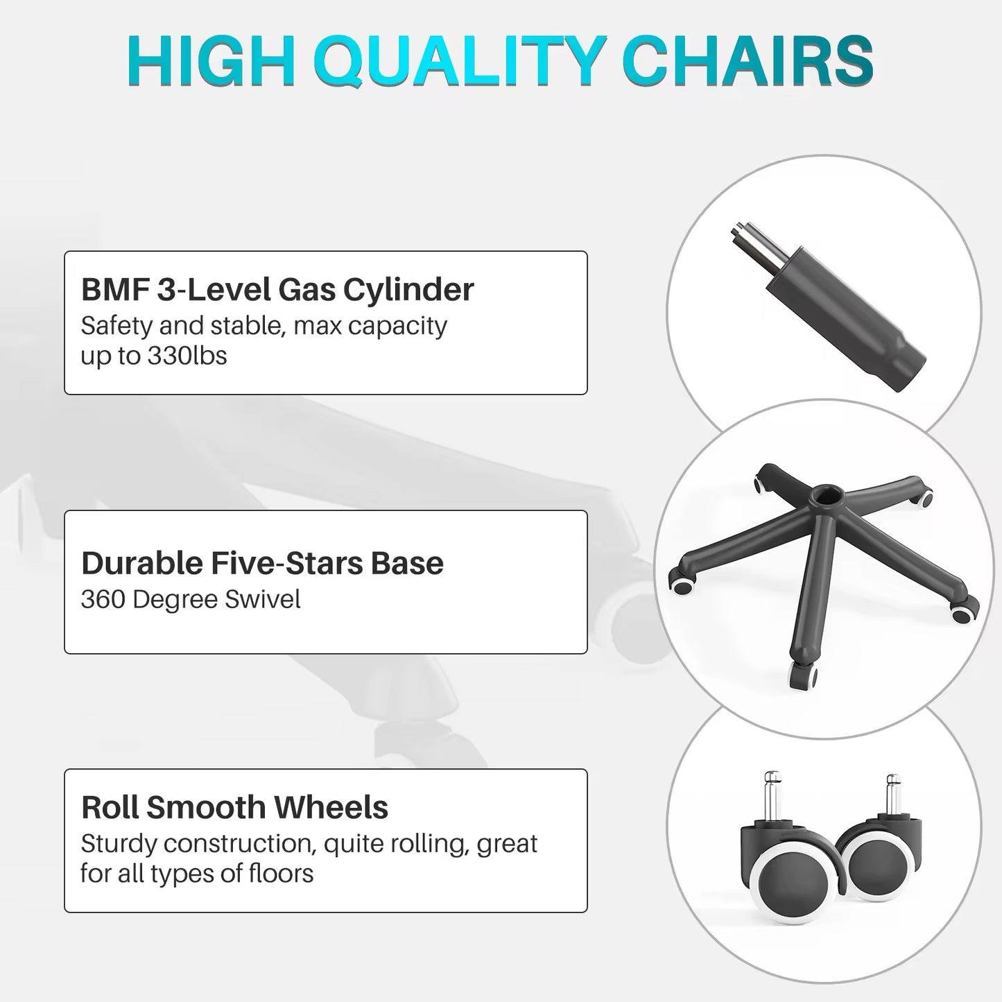 Ergonomic Mid Back Mesh Office Chair - Modern Swivel Computer Desk Chair (Black)