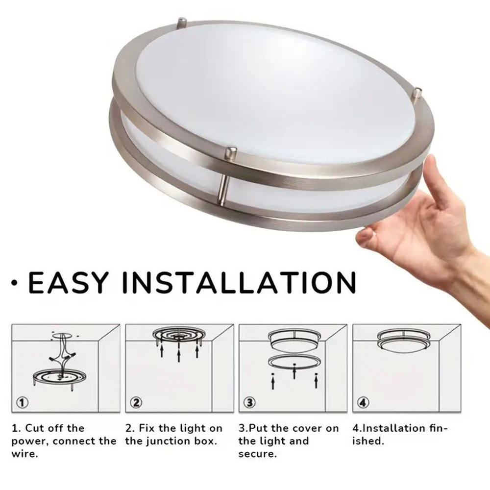 12" LED Ceiling Light | Flush Mount |5CCT Adjustable | IP44 Rated | States Hospitality