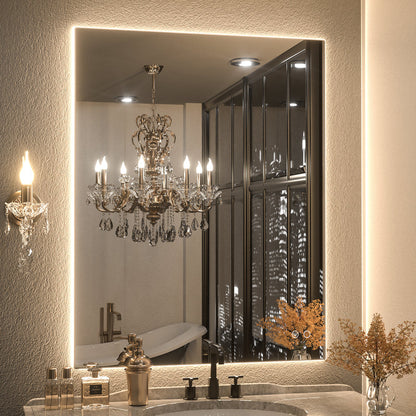 SHL ETL Certificated 3-Color Backlit LED Bathroom Mirror