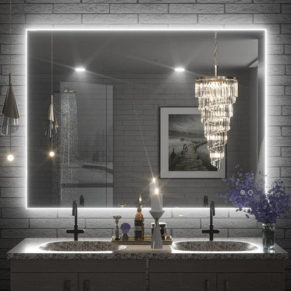 SHL UL Certificated Front and Backlit LED Bathroom Mirror