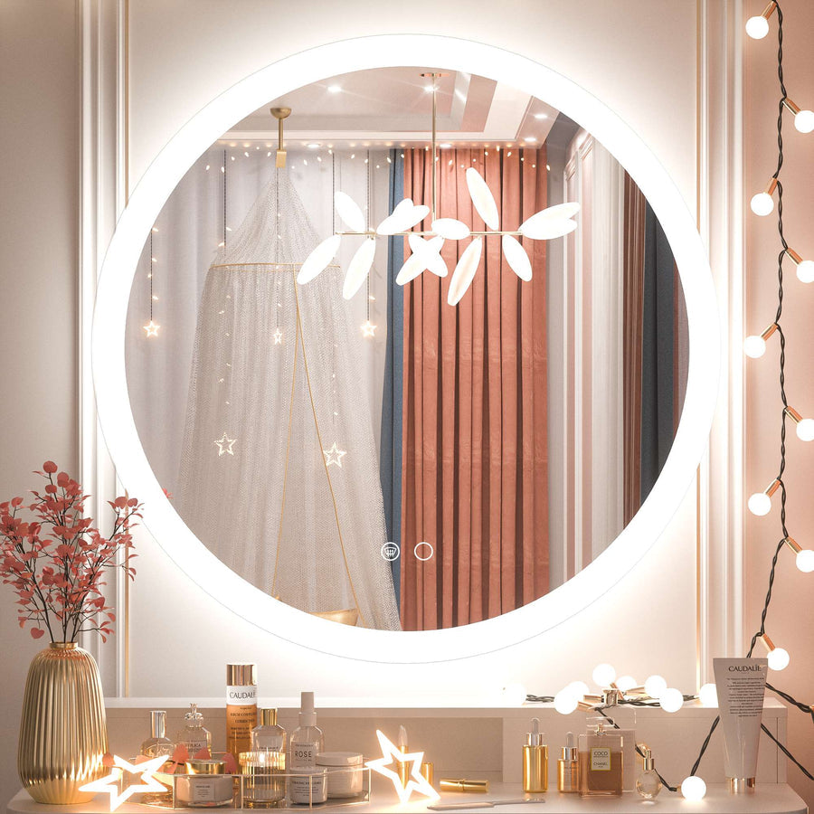 SHL ETL Certificated Frontlit Round LED Bathroom Mirror