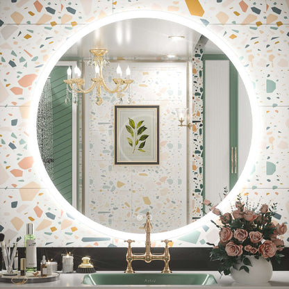 SHL ETL Certificated Frontlit Round LED Bathroom Mirror