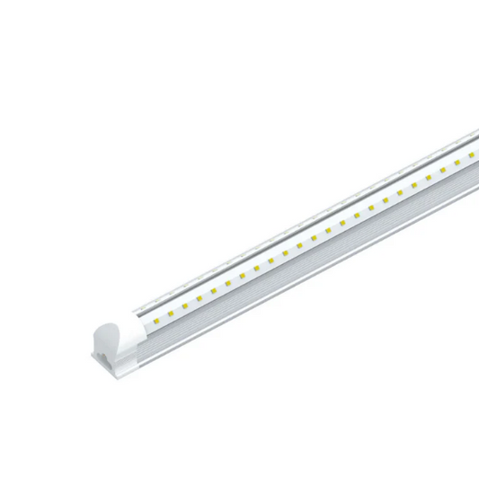 4FT LED Integrated Tube Light V-Shape – Clear Cover – 120-277V – Damp Location Rated – Linkable – Energy-Efficient T8 Replacement