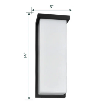 LED Outdoor Wall Sconce – 18W/20W/22W Selectable, 3000K/4000K/5000K CCT Tunable – Black Finish – Weatherproof Exterior Light with 3-Year Warranty