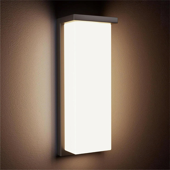LED Outdoor Wall Sconce – 18W/20W/22W Selectable, 3000K/4000K/5000K CCT Tunable – Black Finish – Weatherproof Exterior Light with 3-Year Warranty