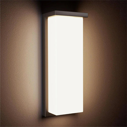 LED Outdoor Wall Sconce – 18W/20W/22W Selectable, 3000K/4000K/5000K CCT Tunable – Black Finish – Weatherproof Exterior Light with 3-Year Warranty