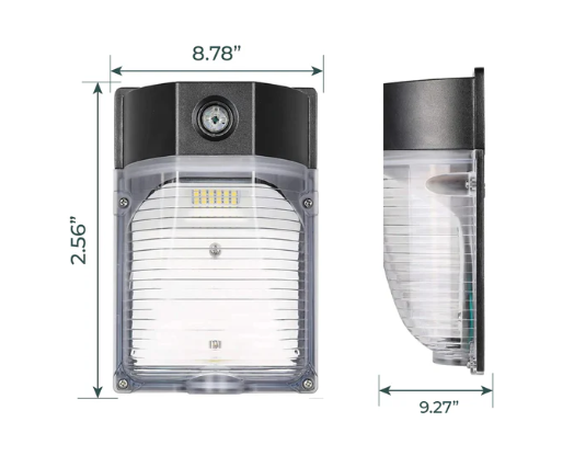 30W LED Wall Pack Light with Dusk-to-Dawn Photocell – 3450 Lumens, 5000K Daylight – Waterproof Outdoor Security Light – 5-Year Warranty