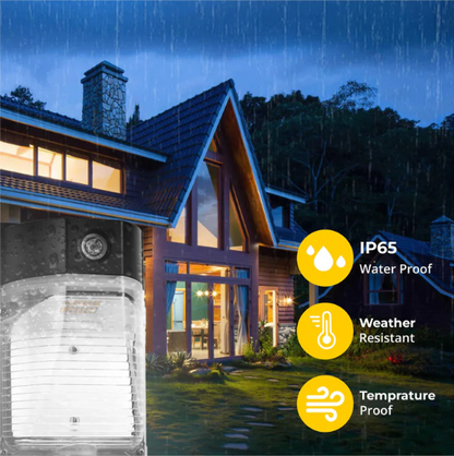 30W LED Wall Pack Light with Dusk-to-Dawn Photocell – 3450 Lumens, 5000K Daylight – Waterproof Outdoor Security Light – 5-Year Warranty